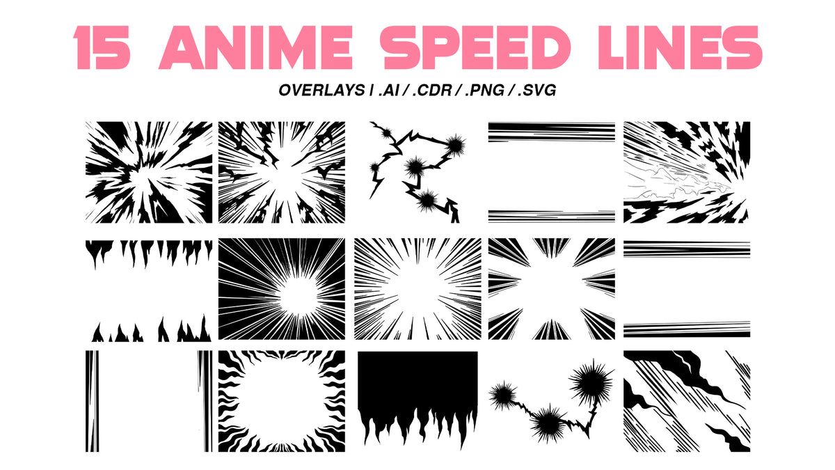 Anime Speed Lines Overlays Pack