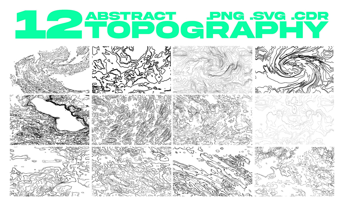 Topographic Map Vector Patterns Pack v1.0