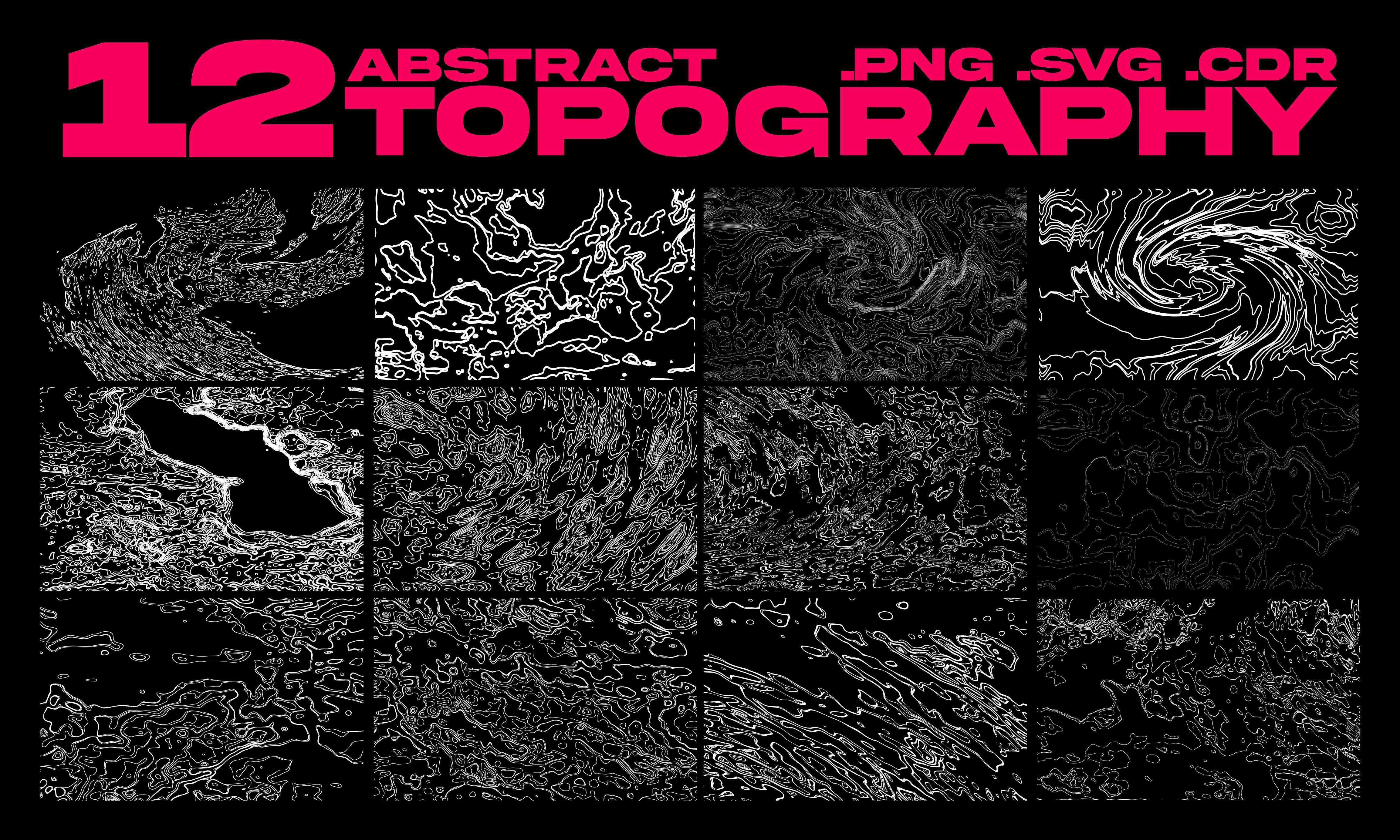 Topographic Map Vector Patterns Pack v1.0
