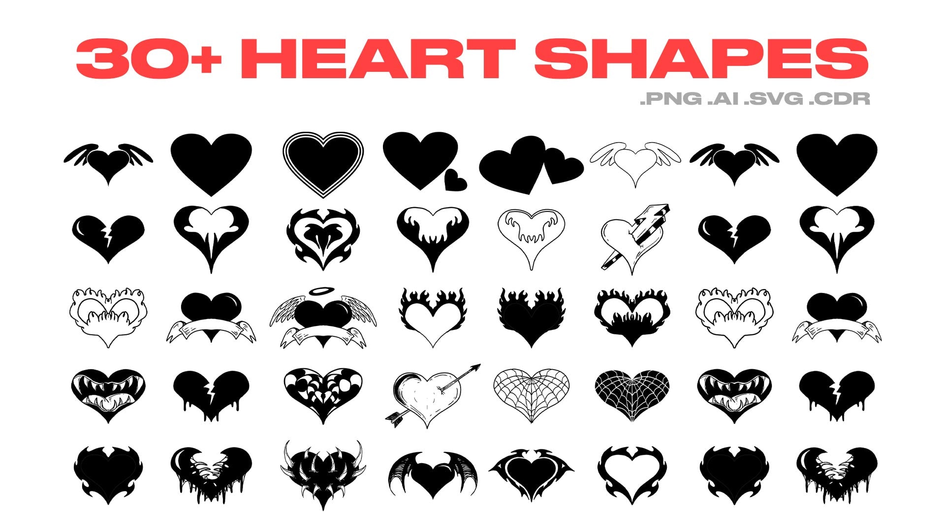 Heart Vectors & Shapes Pack v1.0
