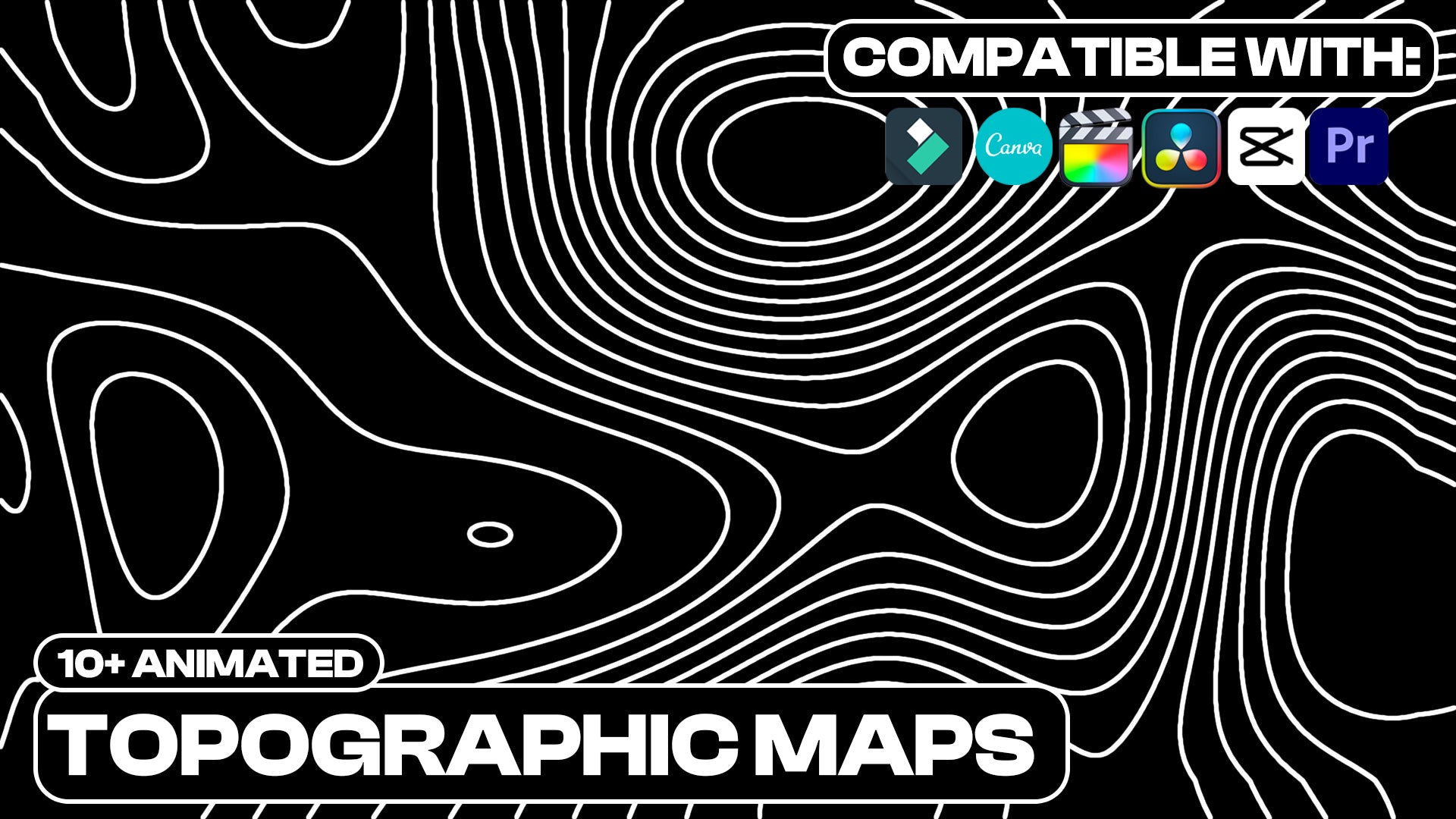 Animated Topographic Map Patterns Pack v1.0